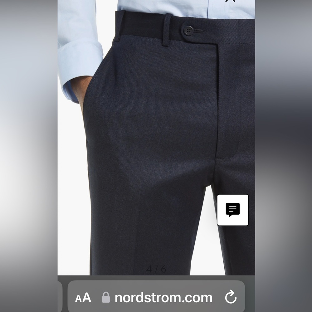 JB Britches 35R flat front cuffed  trousers and 1 pair of pleated front black